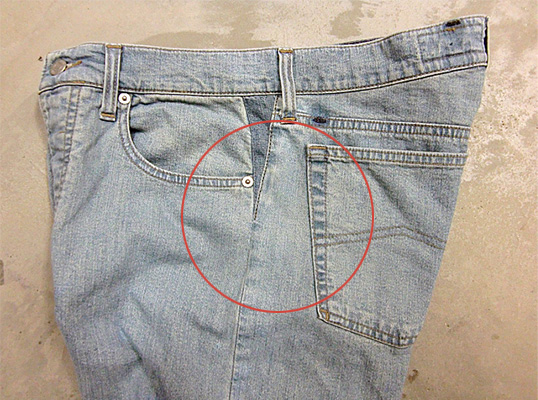 ウエスト出し加工後